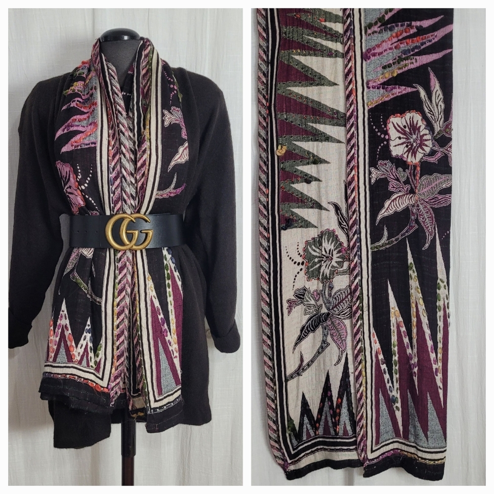 Floral Scarf / REVERSIBLE / - Picture 6 of 13